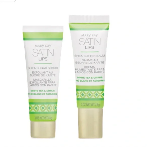 FINAL PRICE! Mary Kay Satin Lips Shea Set - White Tea & Citrus - Picture 2 of 4